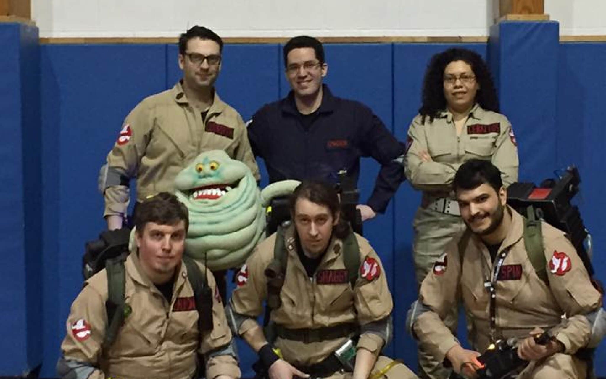 NYC Ghostbusters attending a slime lab at a NJ school's science fair open house.