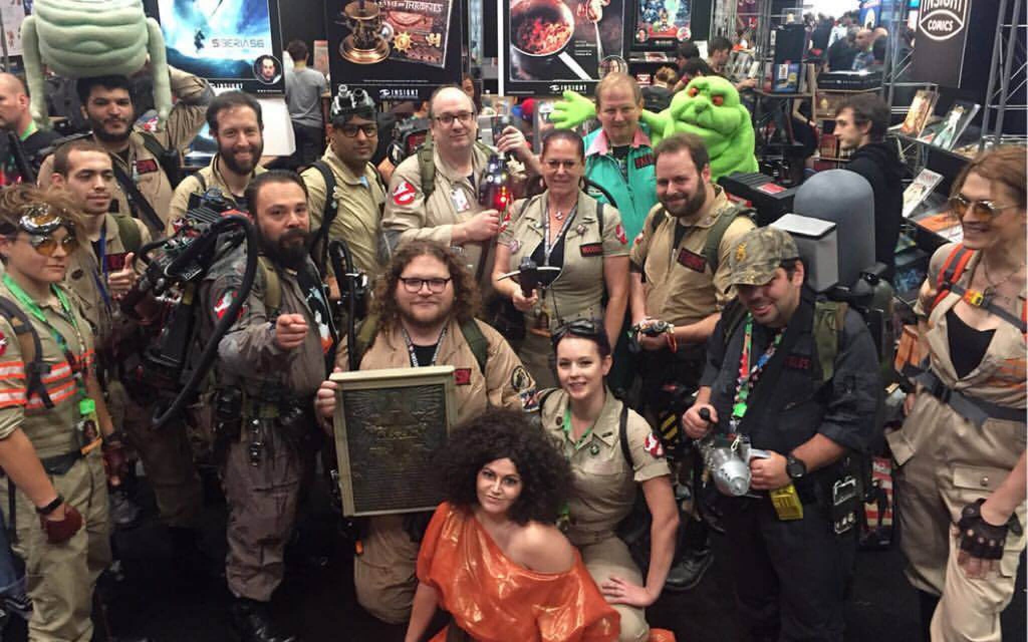 NYC Ghostbusters and Windy City Ghostbusters share the convention floor at New York Comic Con.